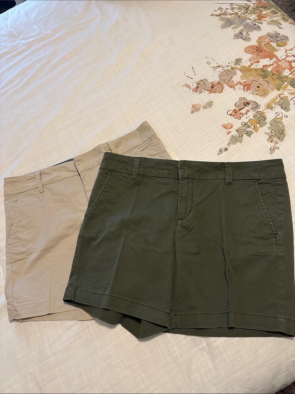 Bass Chambray Shorts/ Olive Green and Khaki. 2 for 1 price